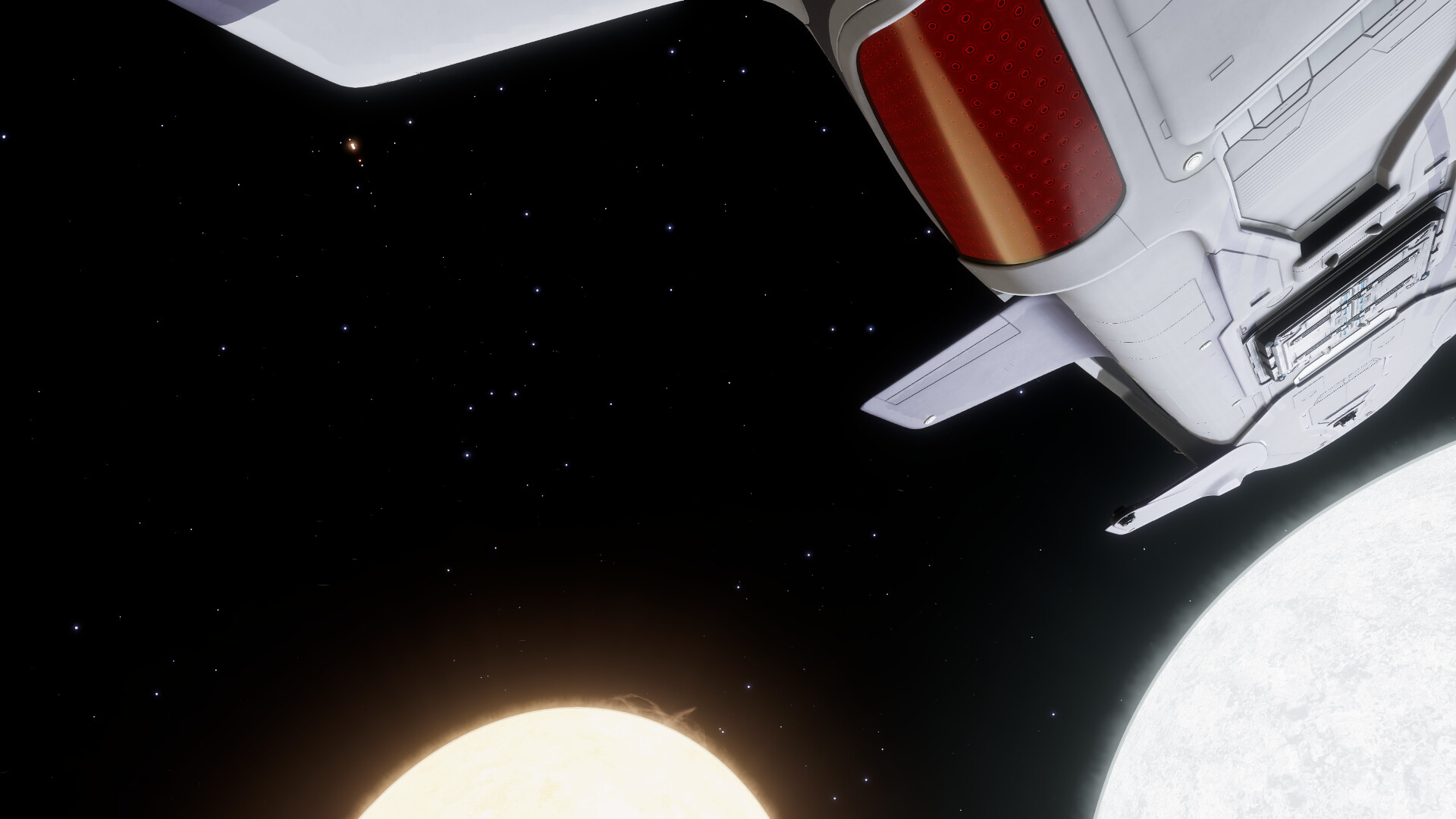 Close Orbiting F Class on Arrival