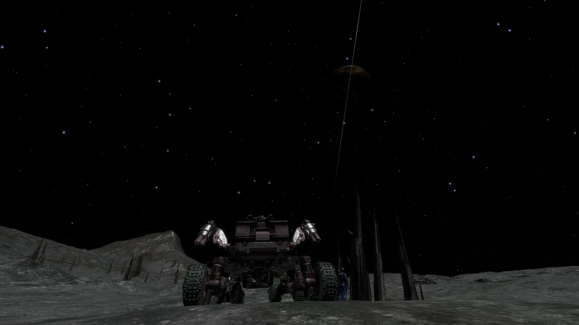 The anomalous ammonia world from the surface of its closest moon