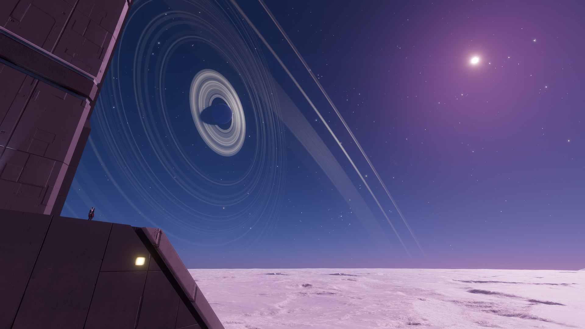 High above the ground