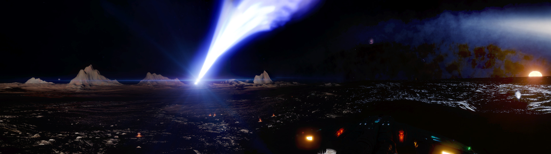 Panorama view of both stars